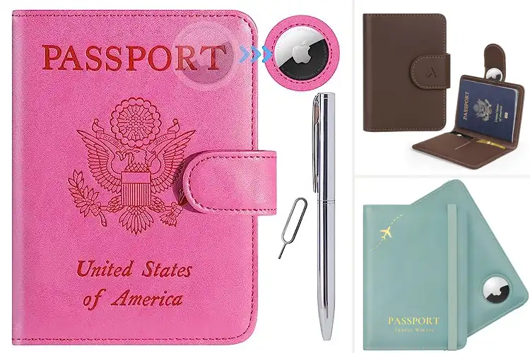 Detailed view of Best AirTag Passport Holders