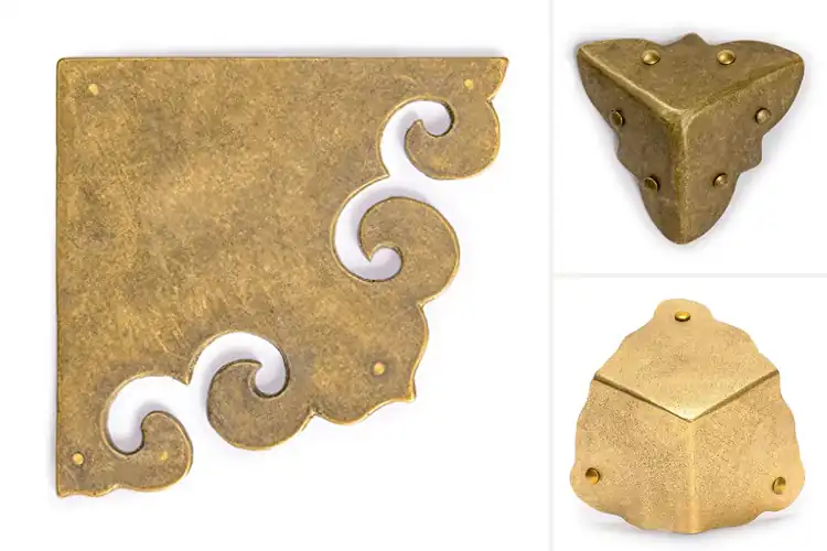 Detailed view of Best Brass Architectural Corner Plates