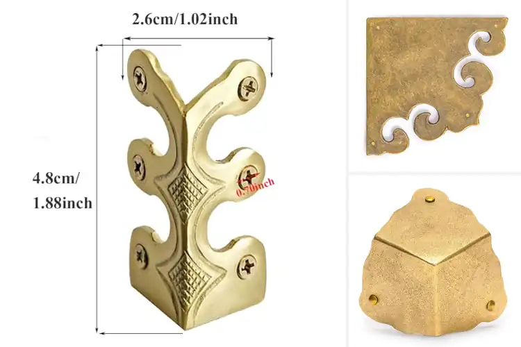 Detailed view of Best Brass Corner Plates For Cabinets