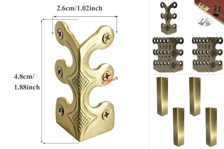 Detailed view of Best Brass Corner Reinforcements