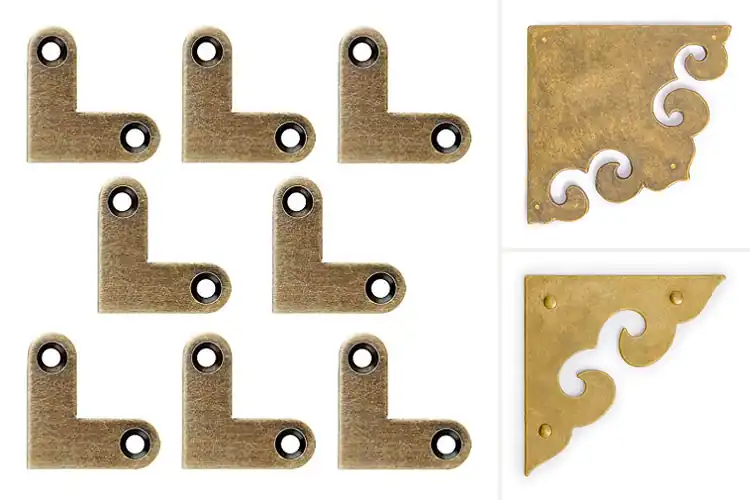 Detailed view of Best Brass Drawer Corner Plates