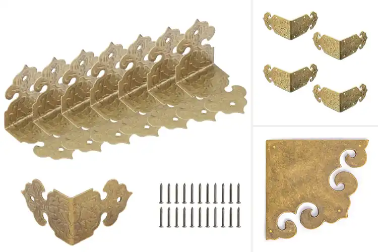 Detailed view of Best Brass Vintage Style Corner Plates