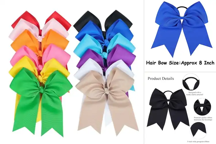 Detailed view of Best Cheerleader Hair Bows