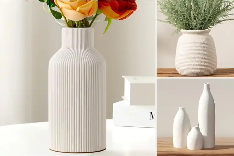 Detailed view of Best Cream White Vases