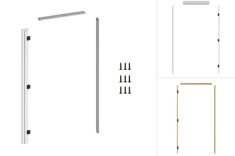 Detailed view of Best Door Jambs with Black Hinges