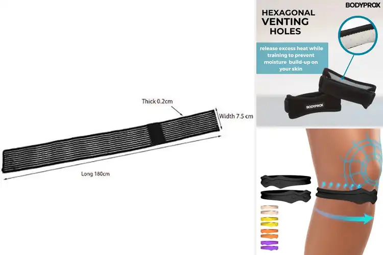 Detailed view of Best Elastic Knee Support Straps