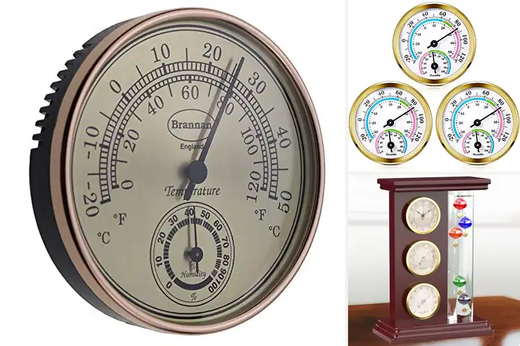 Detailed view of Best Gold Frame Indoor Thermometer