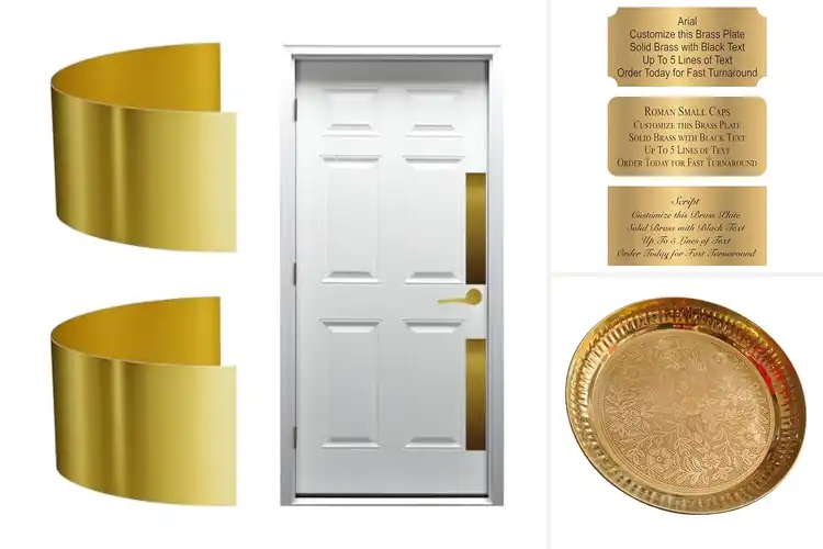 Detailed view of Best Hand Applied Finish Brass Plates