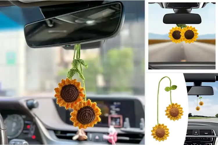 Detailed view of Best Handwoven Sunflower Pendant