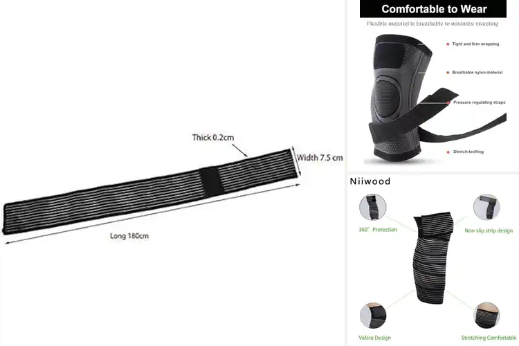 Detailed view of Best Joint Compression Knee Wraps