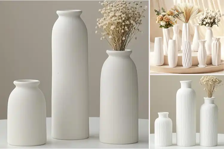 Detailed view of Best Matte White Ceramic Vases