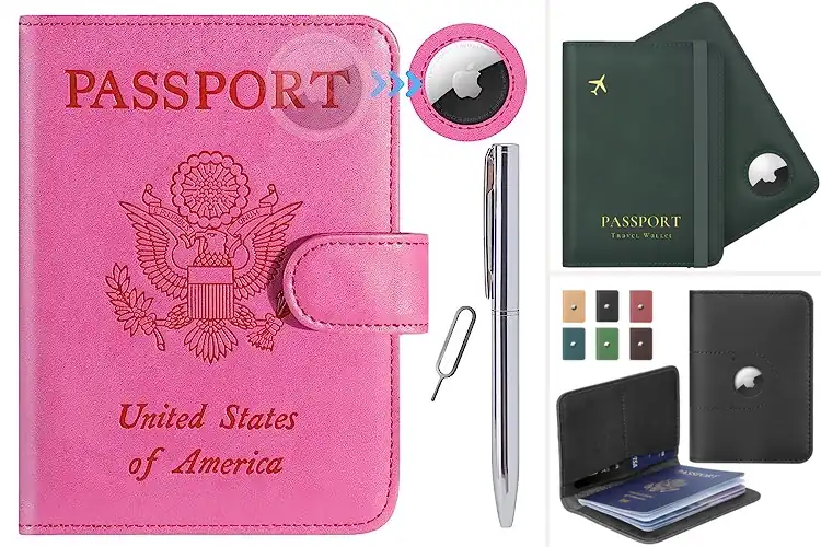 Detailed view of Best Passport Holders With Airtag Slots