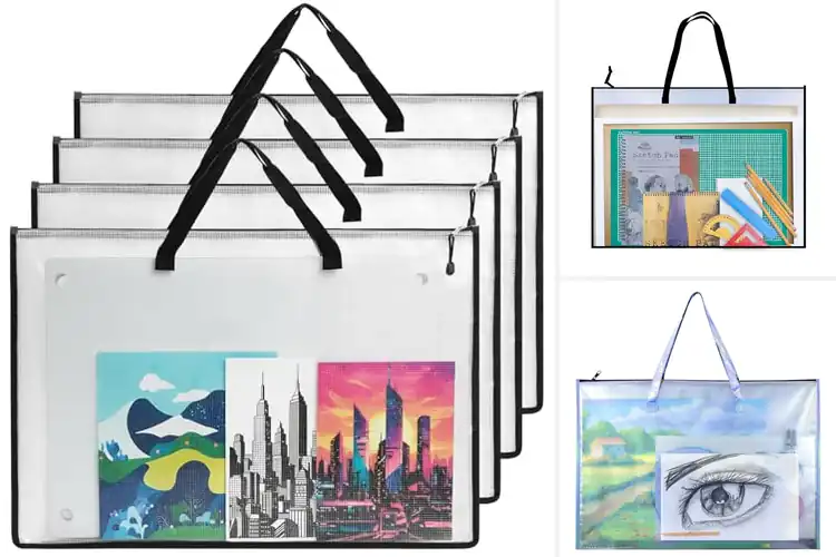Detailed view of Best Vinyl Mesh Portfolio Bags