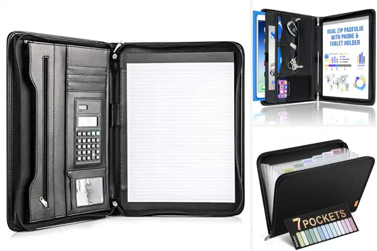 Detailed view of Best Zippered Portfolio Folders